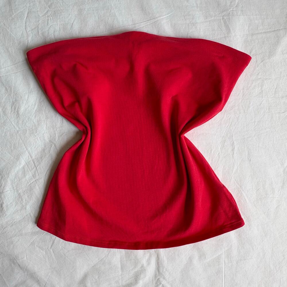 y2k express orange red tube top size medium